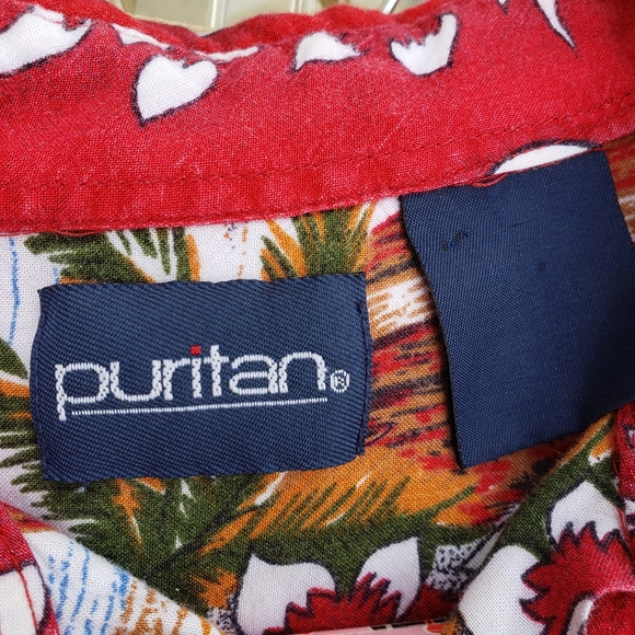 💋3/$20 SALE!💋Puritan Tropical Hawaiian Button Down - Picture 5 of 6